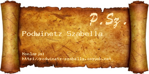 Podwinetz Szabella névjegykártya